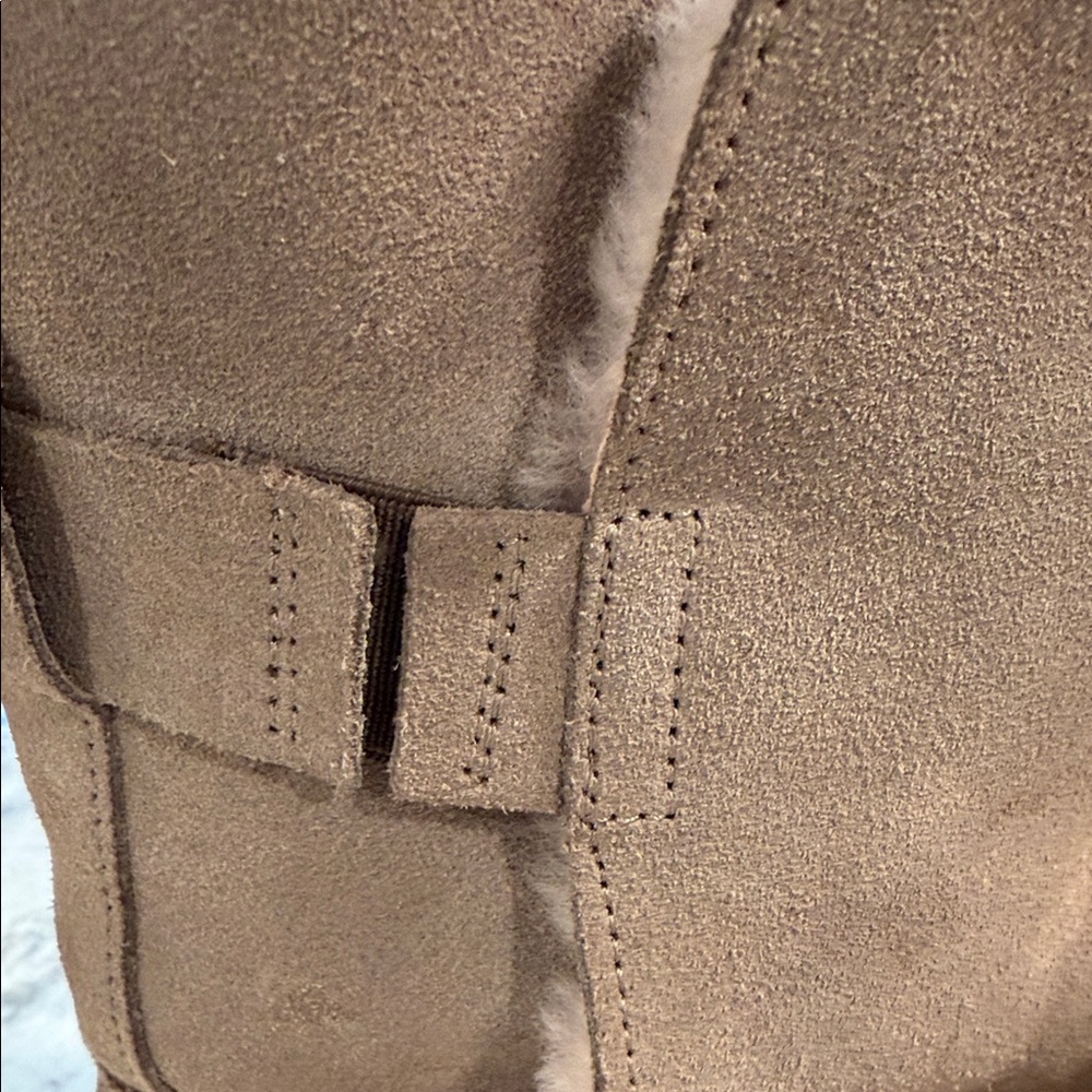 Birkenstock Pink Lined Tan Suede Winter Boots - Picture 6 of 9